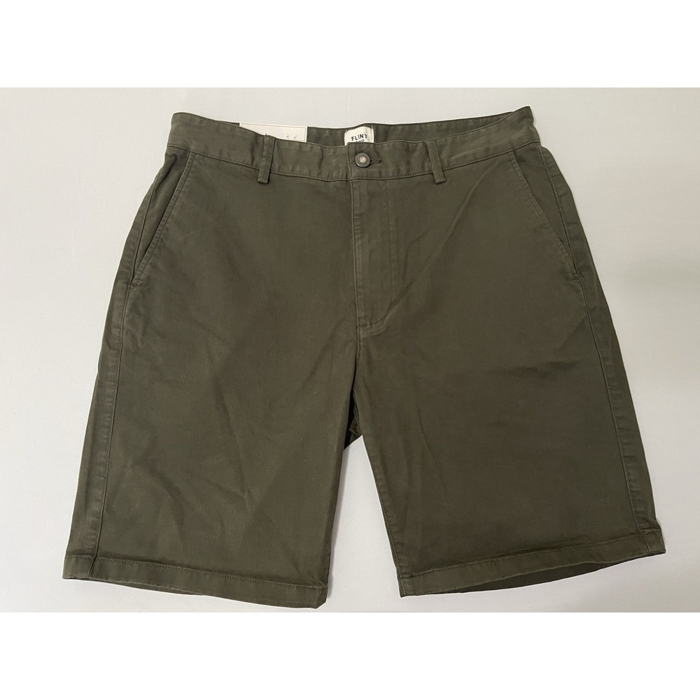 NWT Flint And Tinder Shorts Mens 32 Chino Olive Green 9"